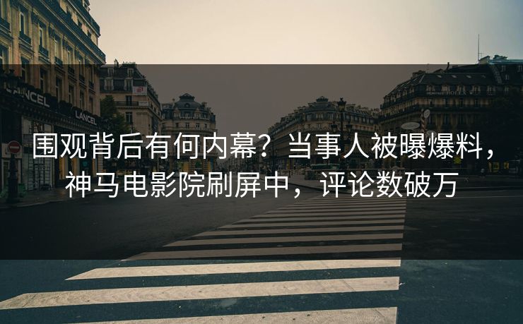 围观背后有何内幕？当事人被曝爆料，神马电影院刷屏中，评论数破万
